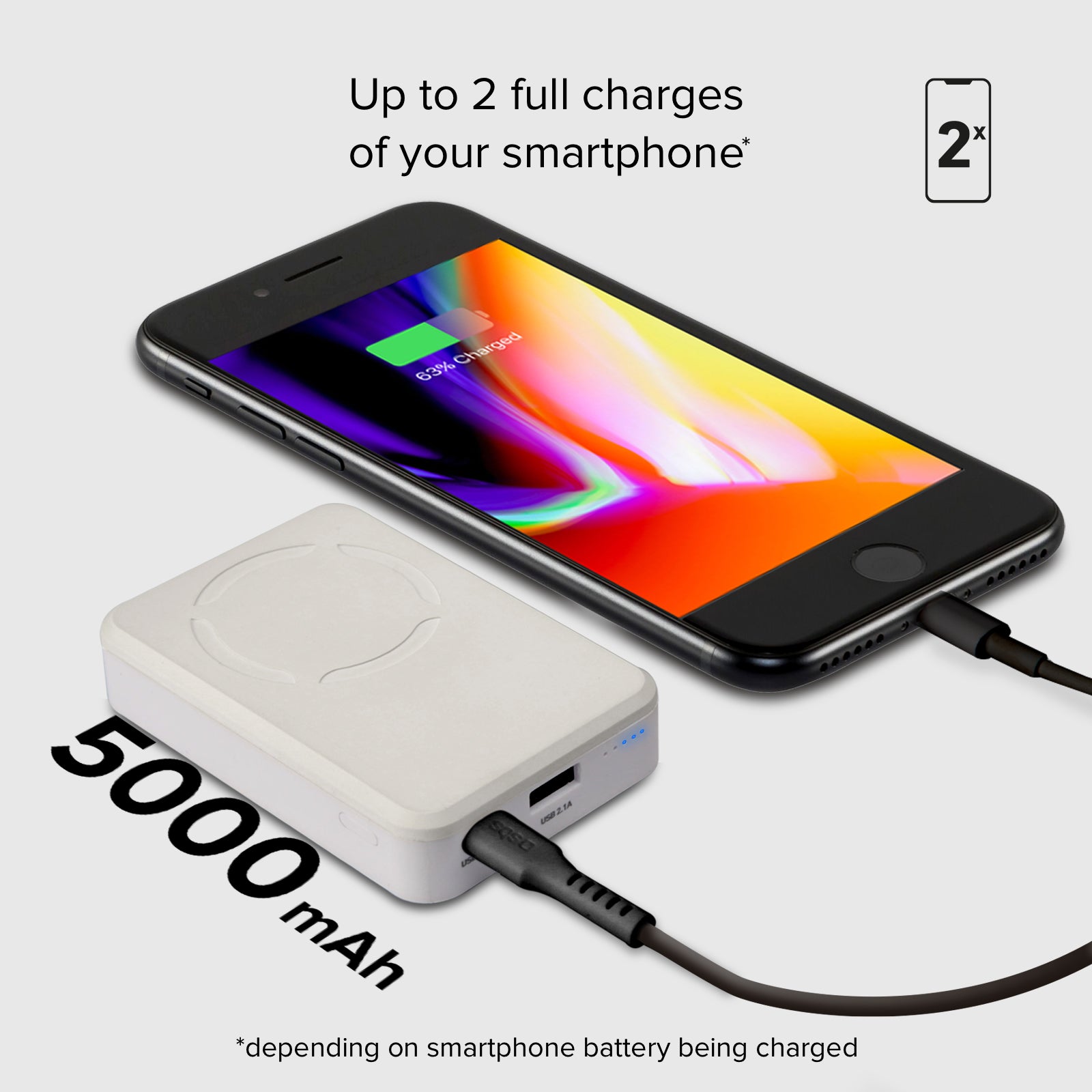 SBS - Vezeték nélküli külső akkumulátor 5000 mAh 10 W, MagSafe, Mag Power - Fehér - Image 5