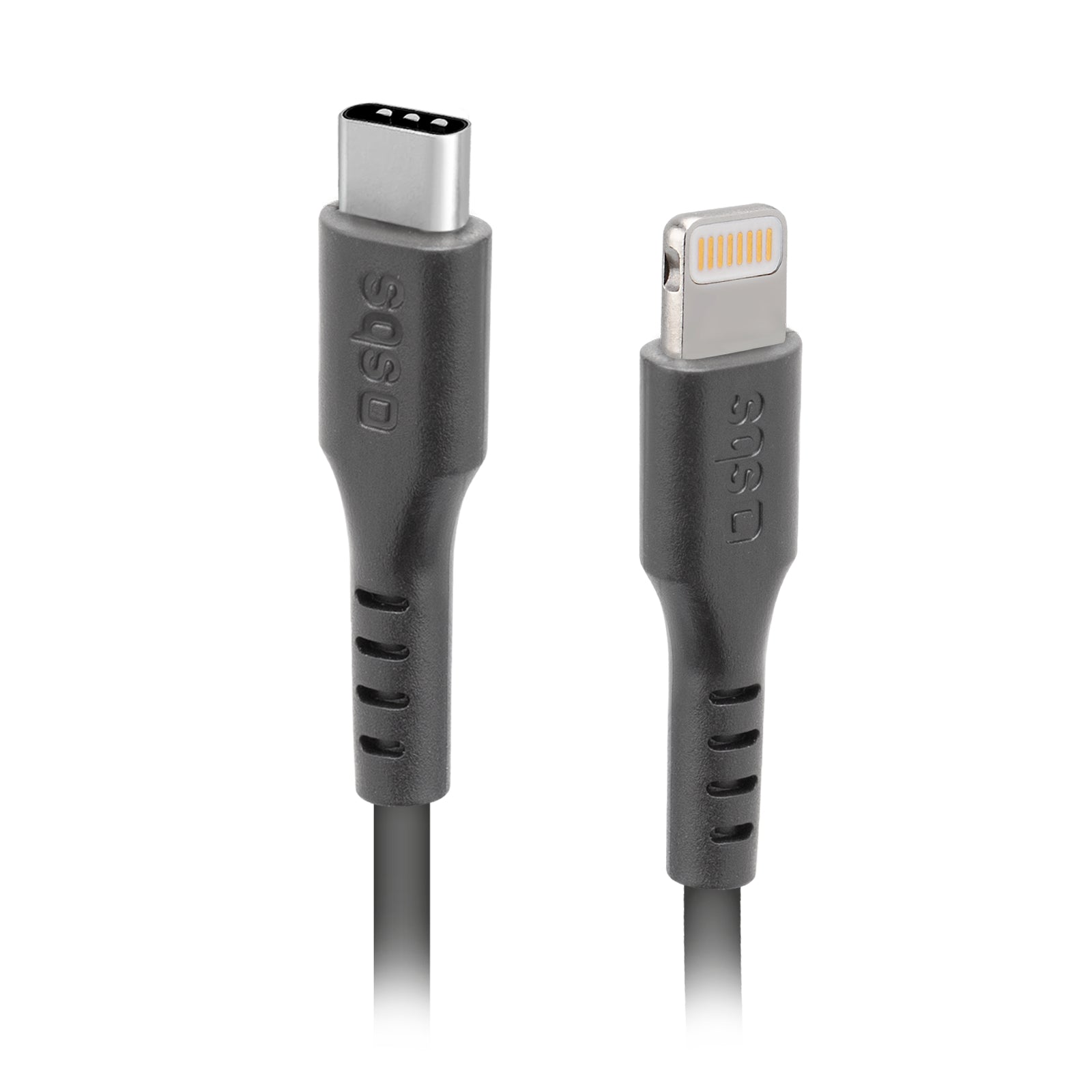 SBS - USB-C/MFI Lightning Kábel 18 W, 1m - Fekete