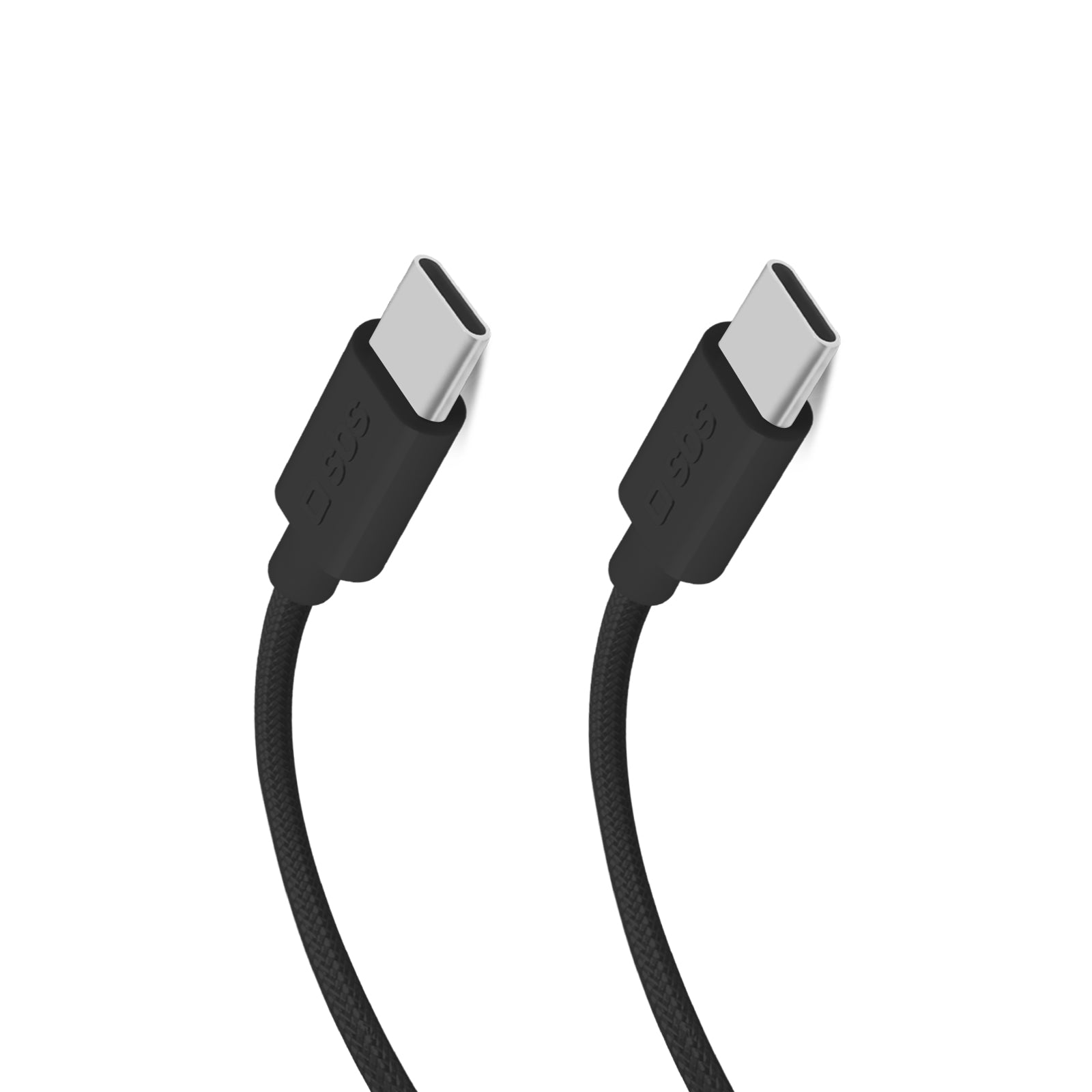 SBS - USB-C Szövet kábel 60 W, PD, 1,5 m - Fekete