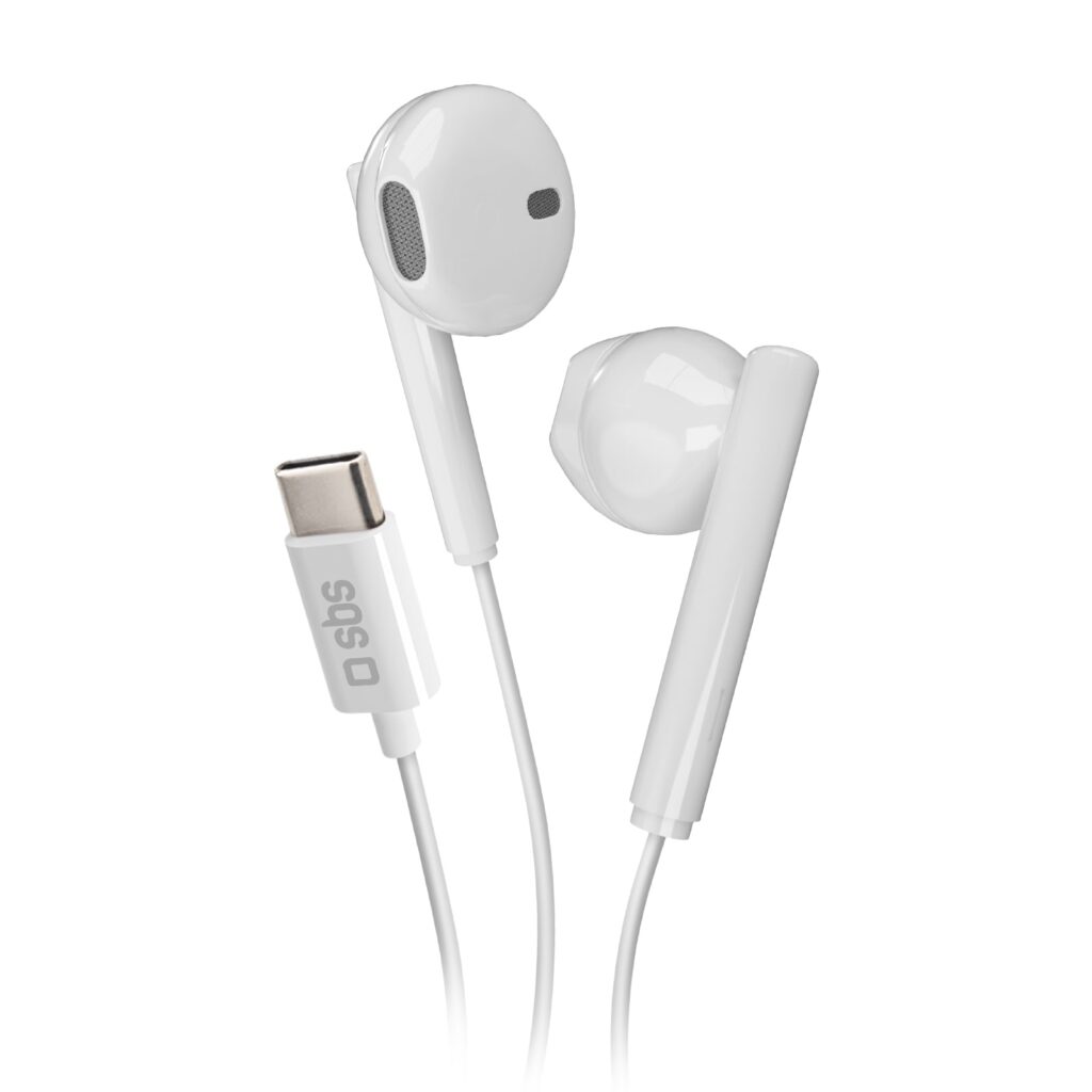 SBS - Earphone Studio Mix 65c, mikrofon, USB-C - Fehér
