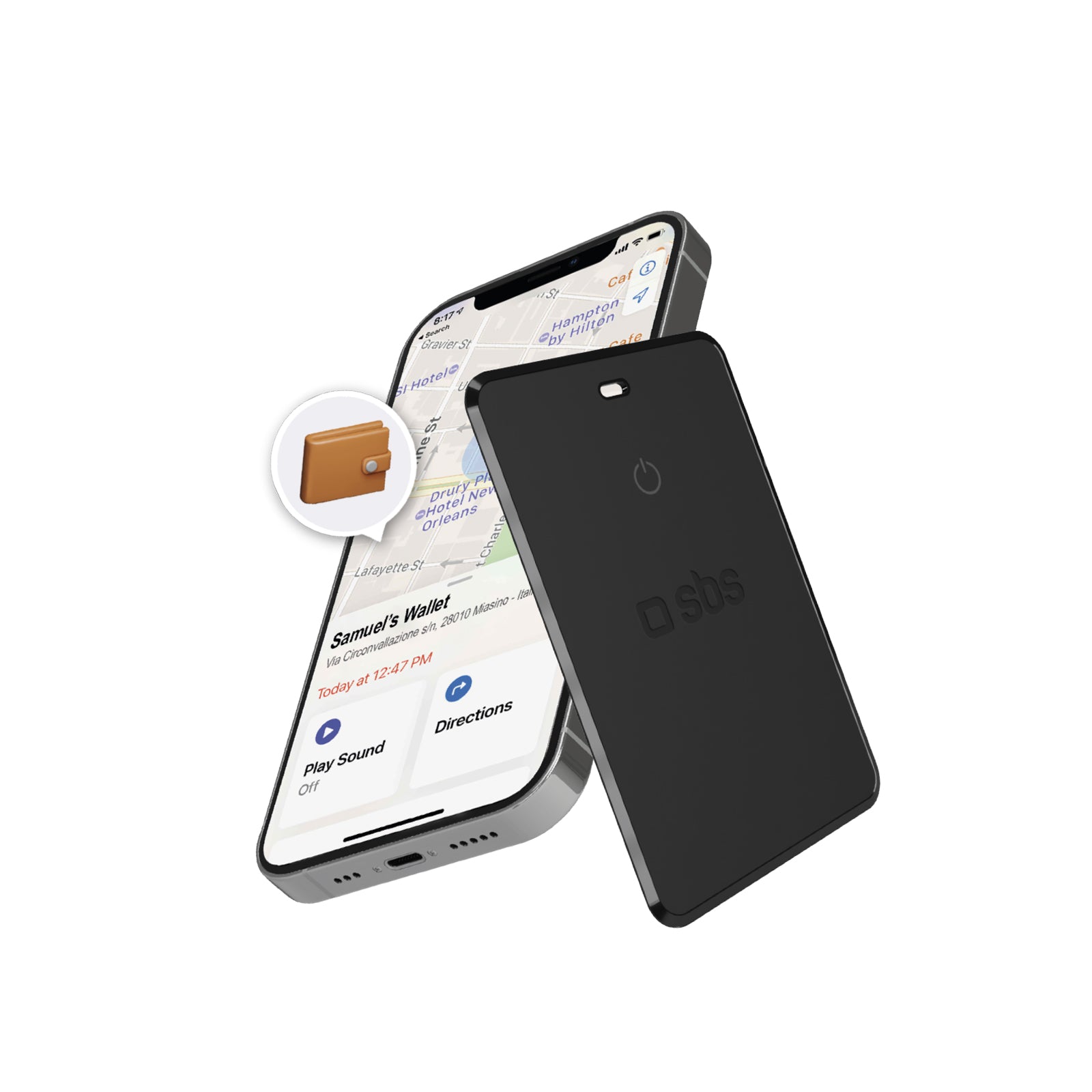 SBS - Track My Card - Fekete