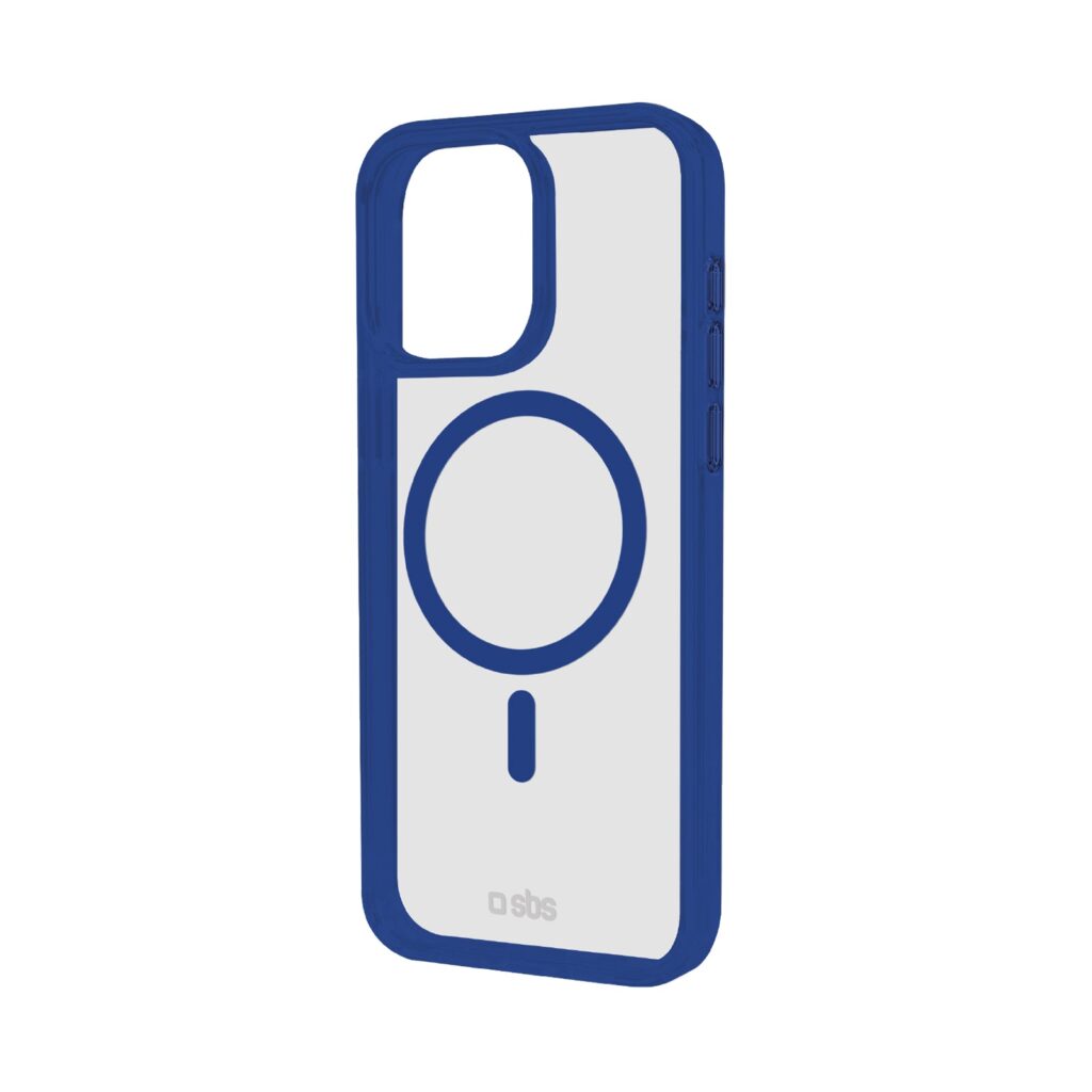 SBS - Mag Frame Cover iPhone 15 Pro-hoz, kompatibilis a MagSafe-vel - Kék