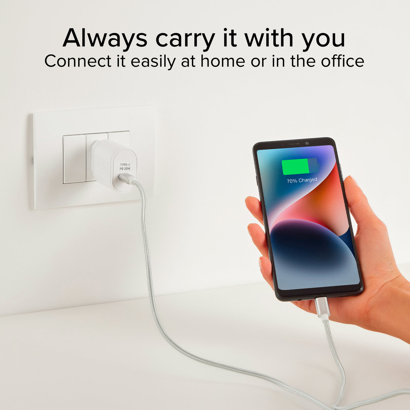 SBS - Töltőfej 1x USB-C, PD 20 W - Fehér - Image 4