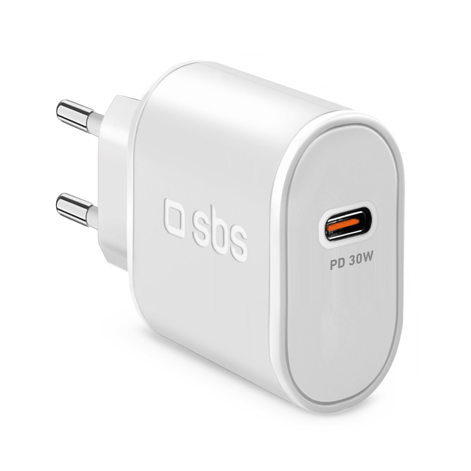 SBS - Töltőfej USB-C, 30 W, PD - Fehér