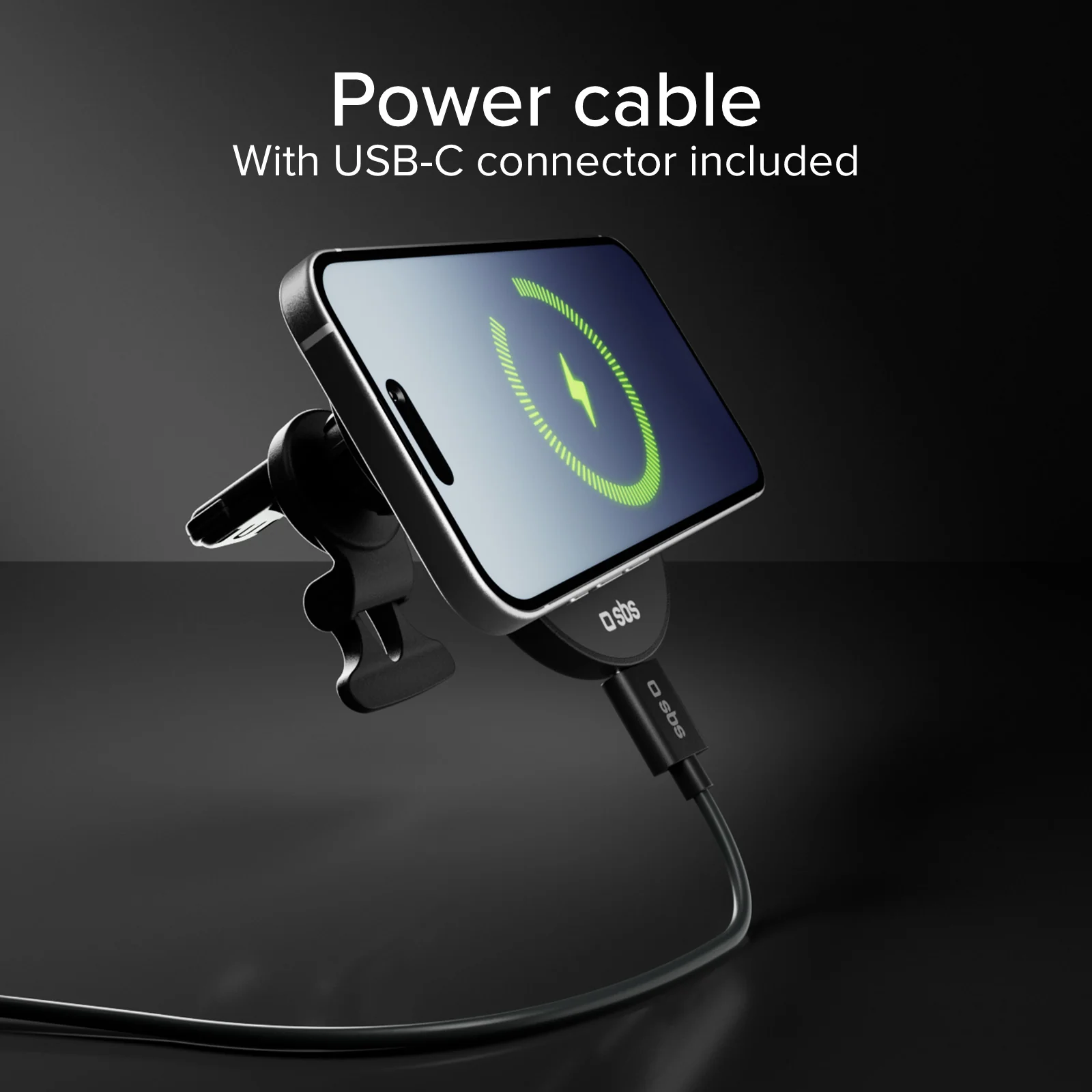 SBS - 25W Qi2.2 Magsafe autós telefontartó töltővel- Fekete - Image 6