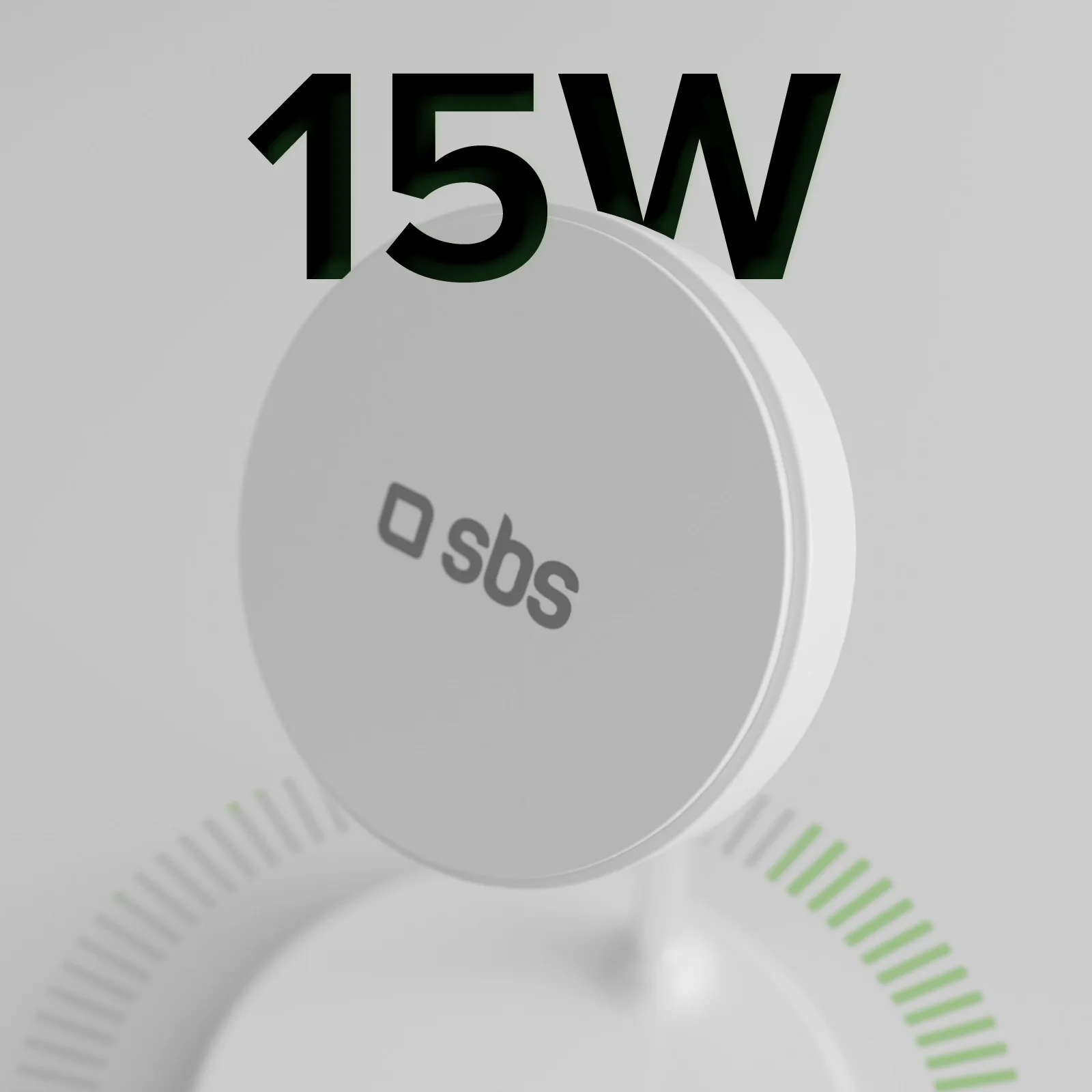 SBS - Vezetéknélküli töltőállomás Qi 2, 15 W - Fehér - Image 3