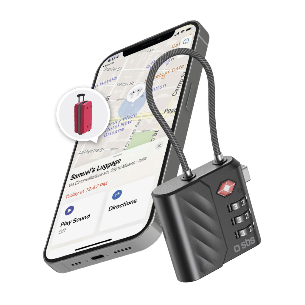 SBS - poggyász Track Lock Tracker - Fekete