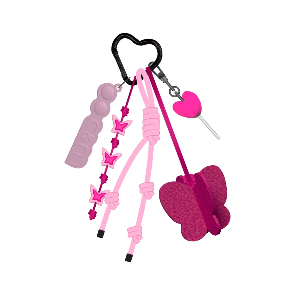 Bijoux Charms – medálkészlet mini tasakkal, táskákhoz vagy kulcstartókhoz